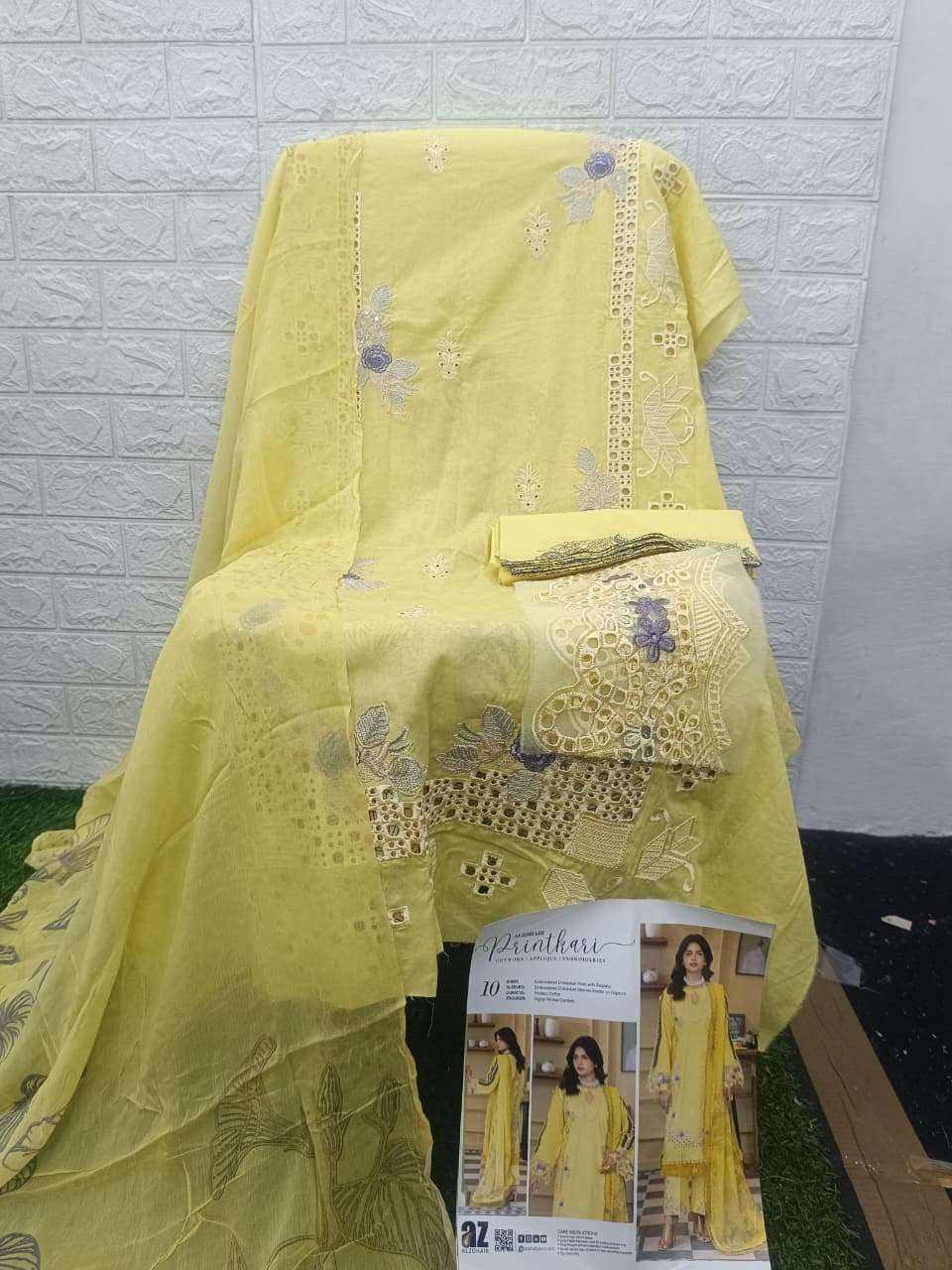 ZOHAIB TEXTILES SUNSHINE PRINTKARI EDITION EMBROIDERED SHIRT TYPE PAKISTANI SUIT EXPORTER